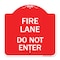 Signmission Designer Series Sign-Fire Lane Do Not Enter, Red & White Aluminum Sign, 18" x 18", RW-1818-23986 A-DES-RW-1818-23986 - alternate 1